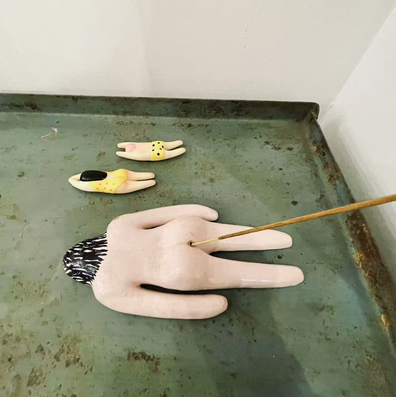 Ceramic Nude Lady Incense holder