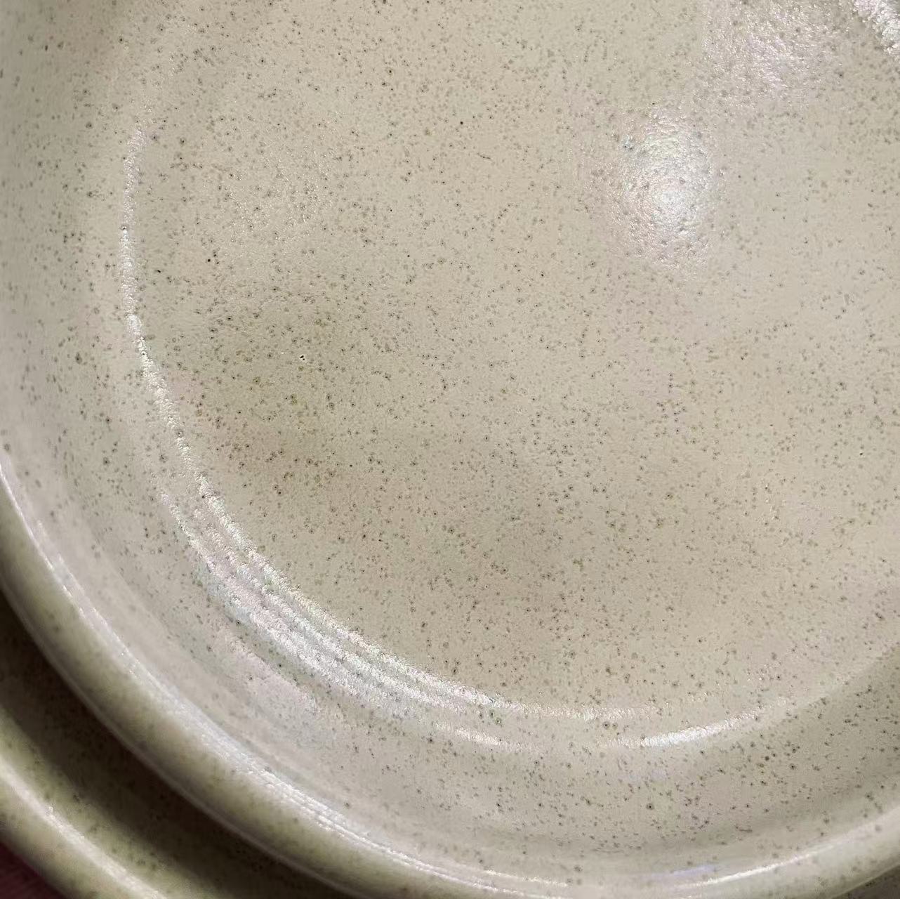 Small Taupe Stoneware Plate