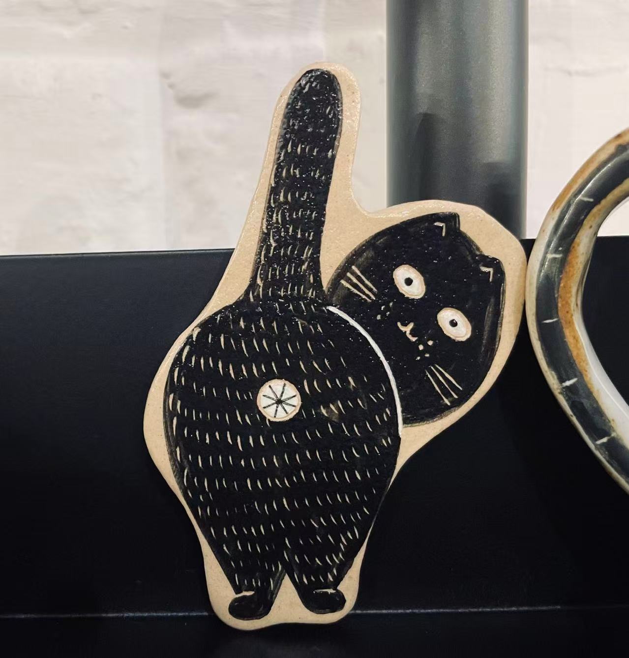 Hand Painted Cat Fridge Magnet