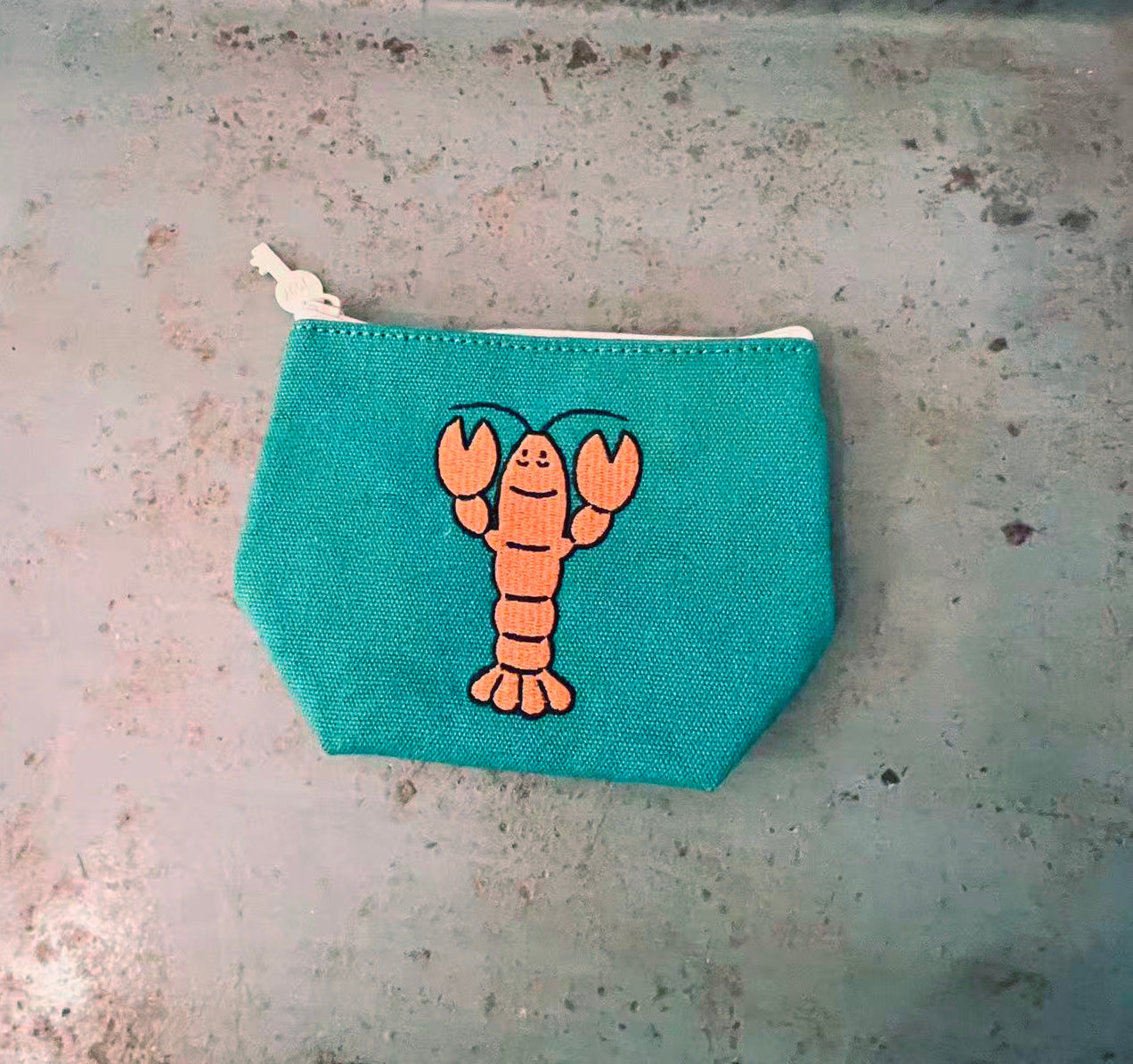 Korea 1537 Peacock Green Lobster Pouch/Makeup Bag