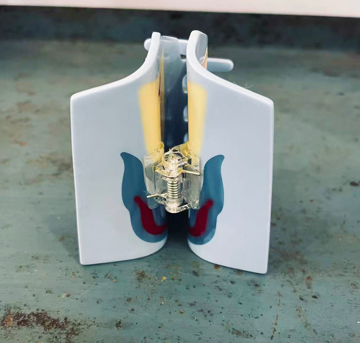 Sky Blue Acetate Abstract Flower Hair Claw