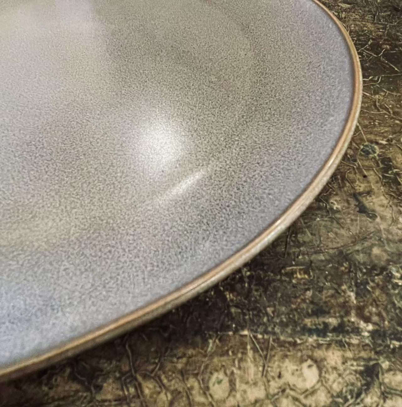 Small Deep Taupe Irregular Stoneware Plate