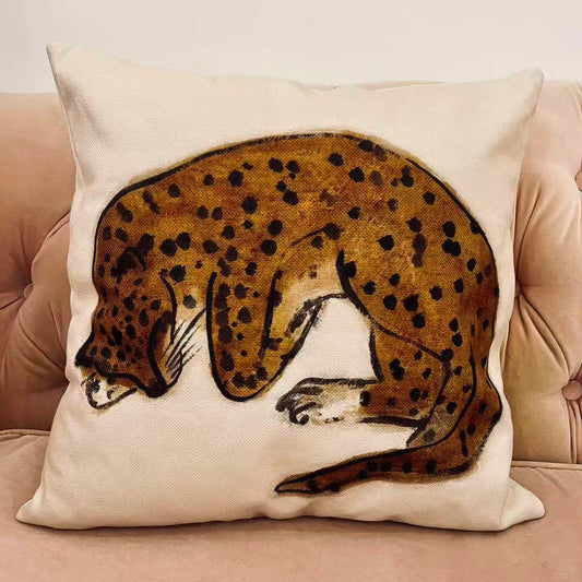 Sleeping Leopard Cushion