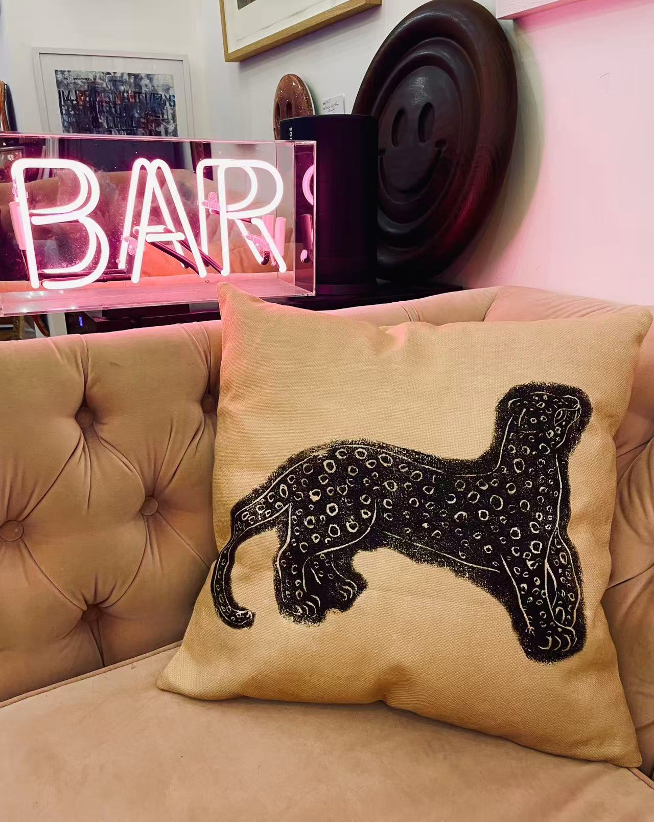 Abstract Cheetah Print Cushion